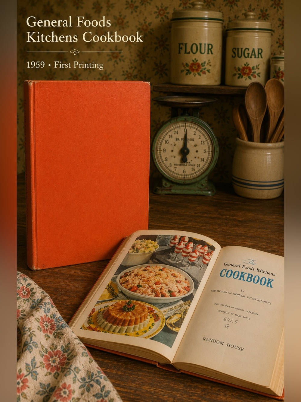 Vintage 1959 General Foods Kitchens Cookbook First Printing Random House chef